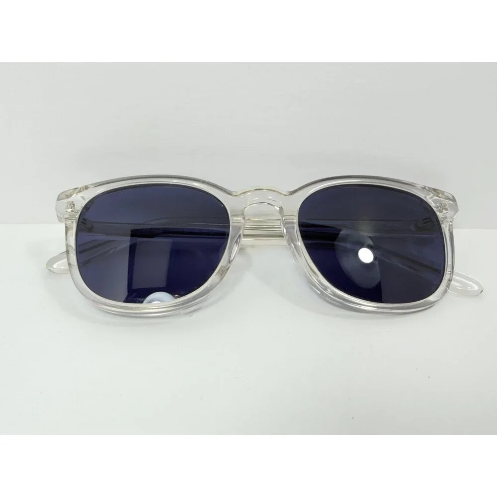 Madewell Sunglasses Women's Clear Frame Blue Lenses UV Protection Square Style